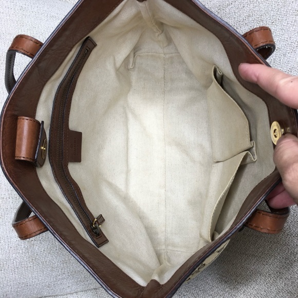 Gucci authentic brown monogram canvas tote bag - Picture 11 of 15